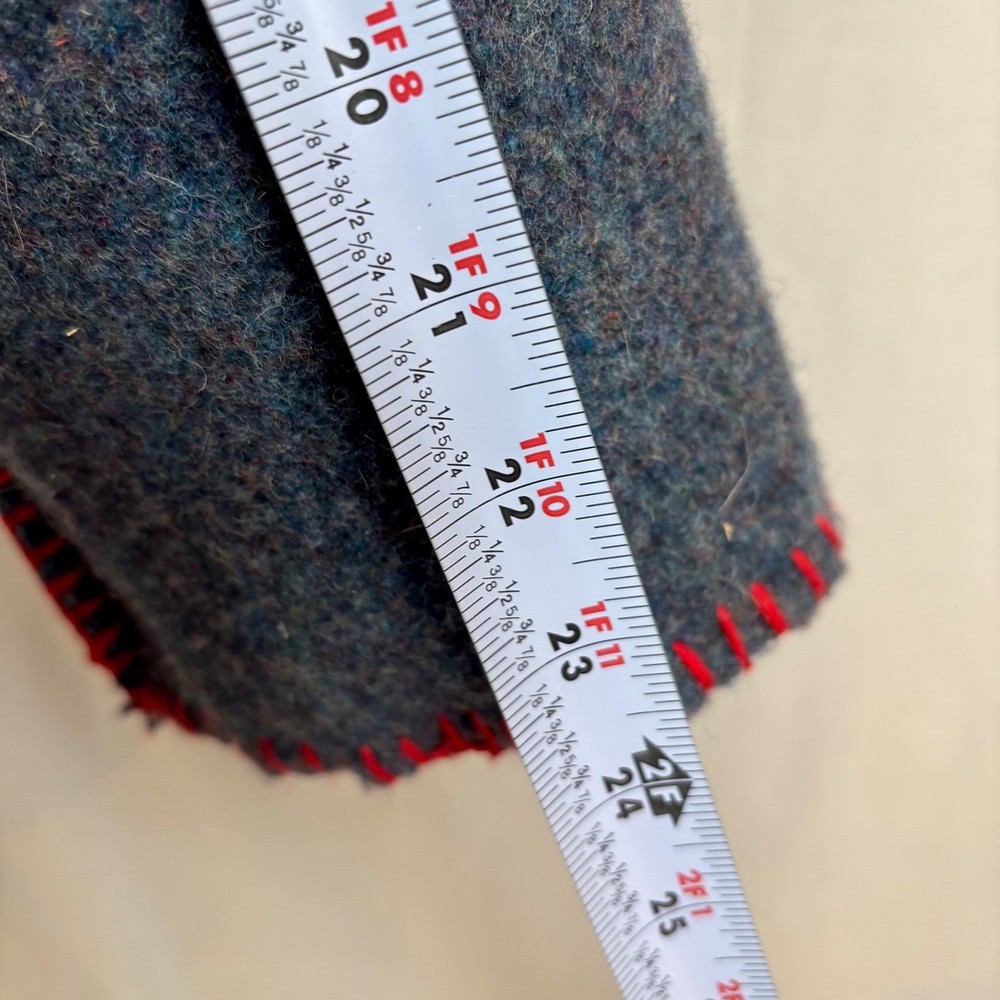 Handmade Gray Stripe Bog Jacket Zip Up from Pendleton Wool Blanket  | Woman's XL - Picture 11 of 15